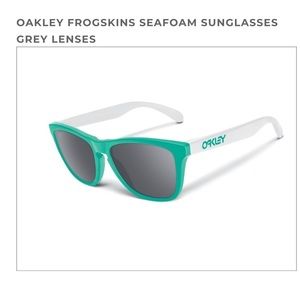 Seafoam Oakley frogskin sunglasses
